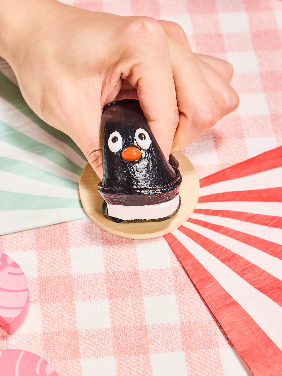 Black-white Sandwich Cookie Taba Squishy