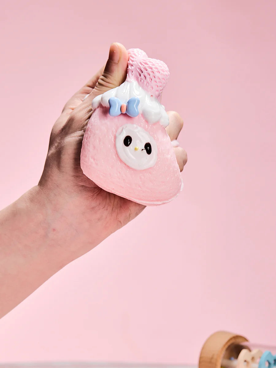 Pink Melody Cake Roll Taba Squishy