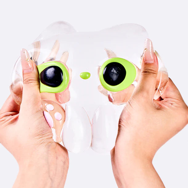 Jumbo Clear Cat Kitten Taba Squishy