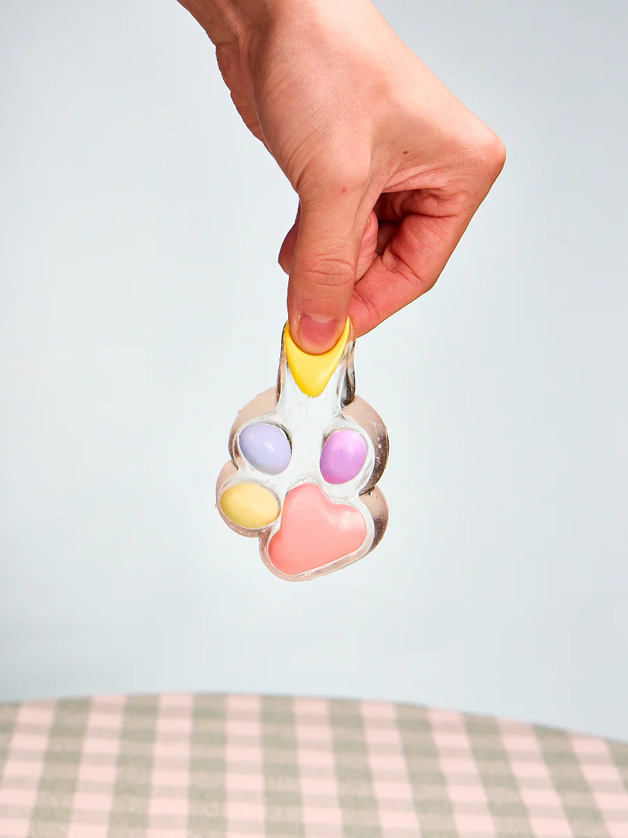 Transparent-colorful Paw Squeeze Toy