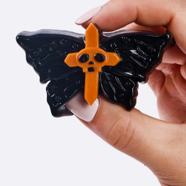 Black Butterfly with Orange Cross Taba Squishy