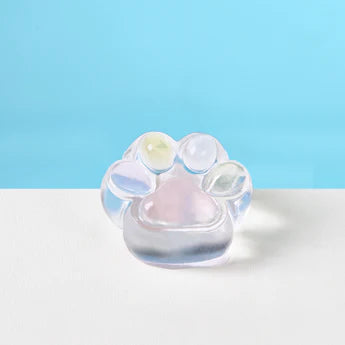 Transparent-blue-pink Paw Squeeze Toy