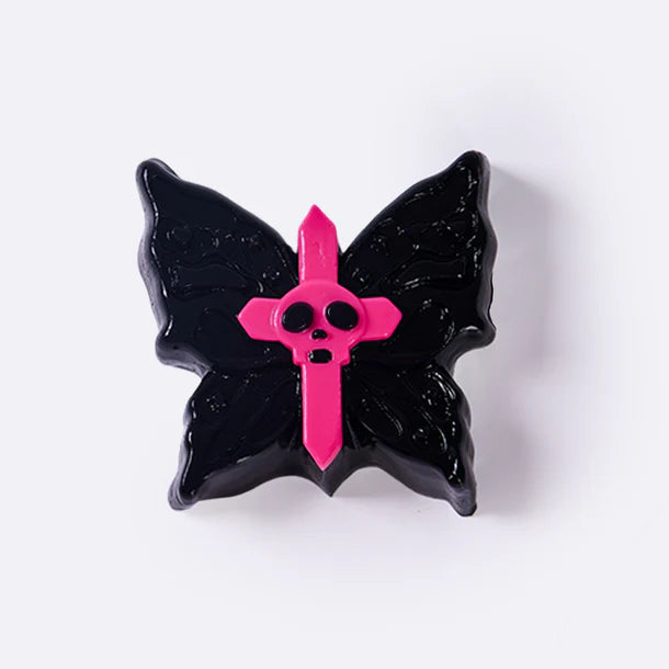 Black Butterfly with Pink Cross Taba Squishy