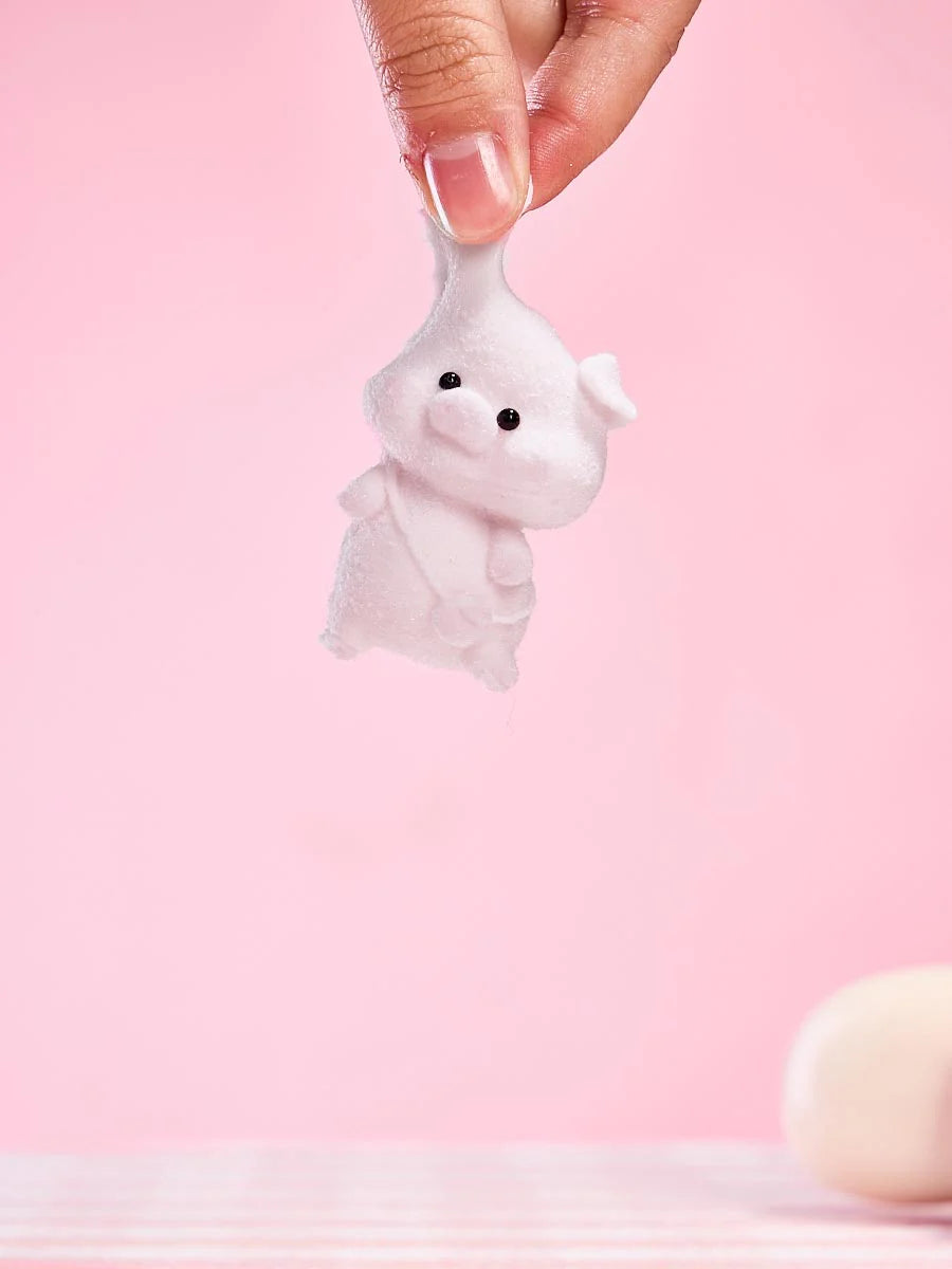 Flocked Mini Pink Pig Taba Squishy