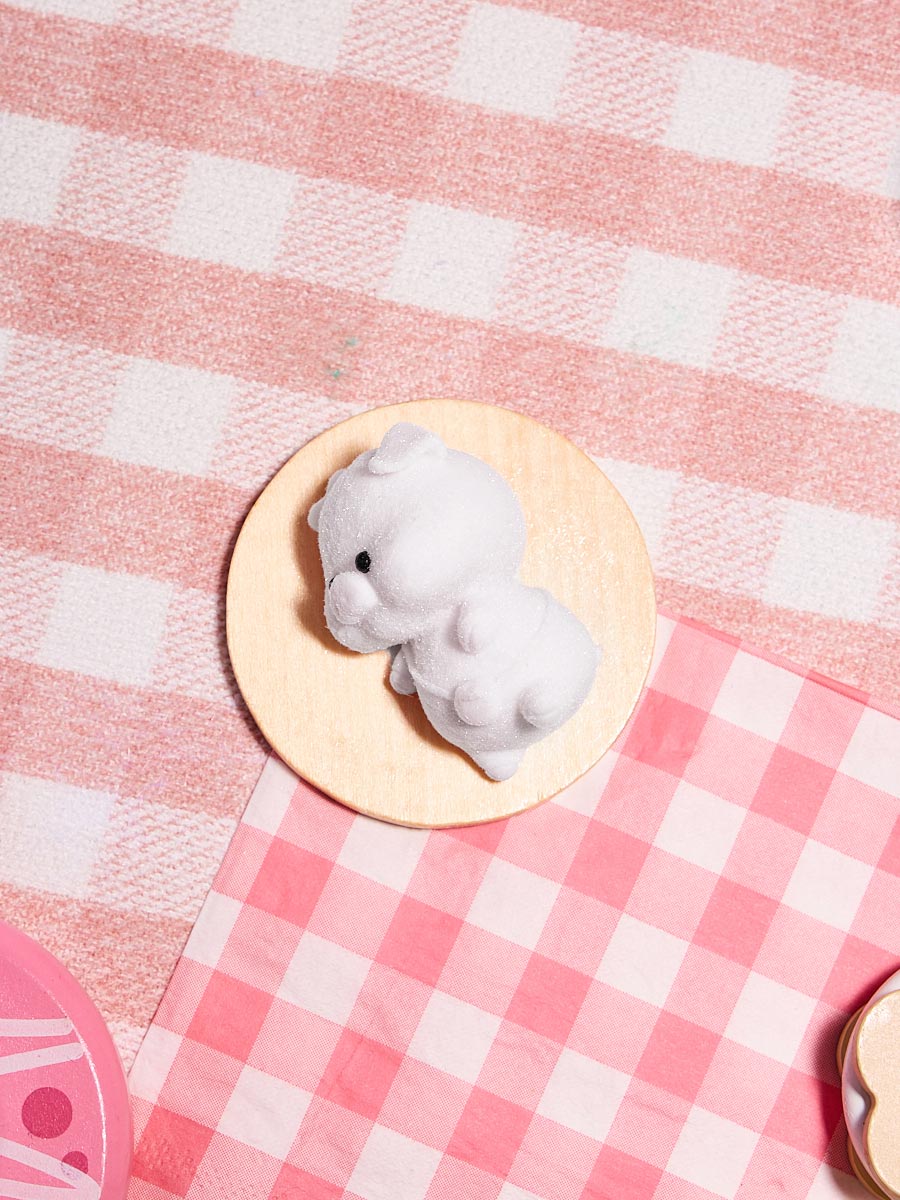 Flocked Mini Pink Pig Taba Squishy