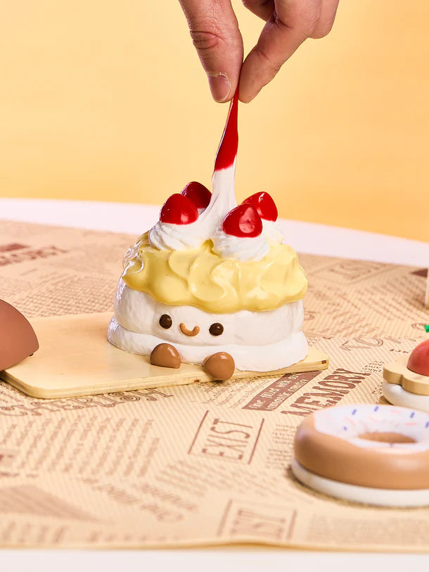 Yellow Strawberry Tart Cake Squeeze Toy