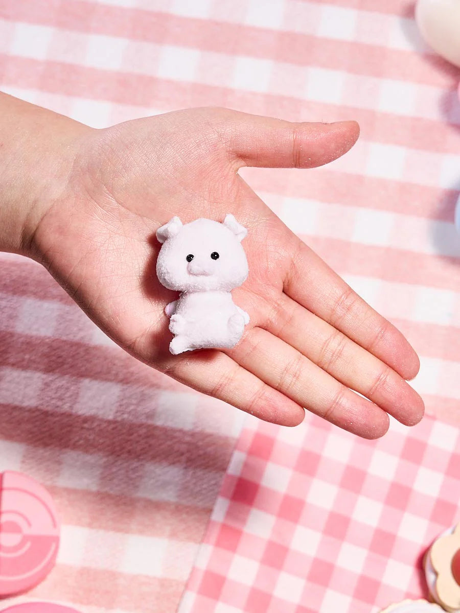 Flocked Mini Pink Pig Taba Squishy