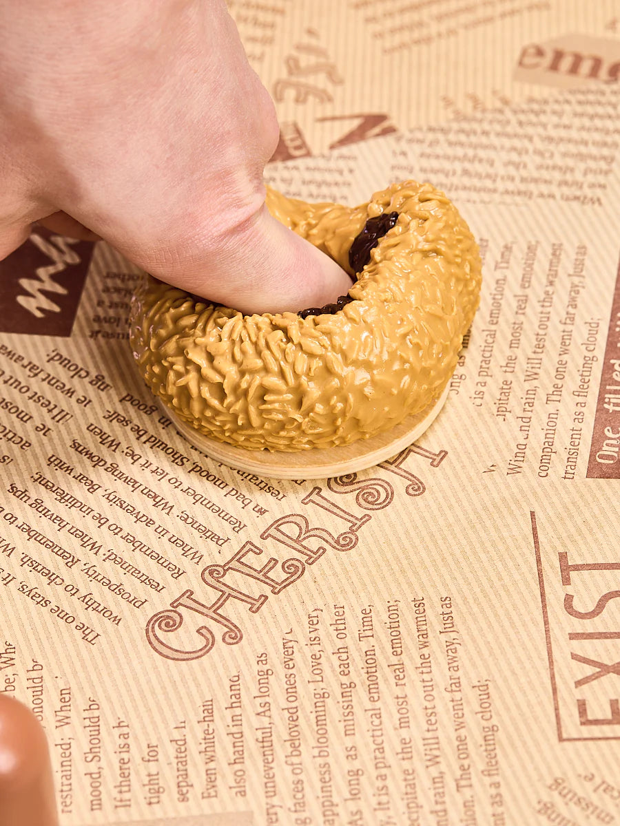 Brown Funny Bear Rice Ball Taba Squishy
