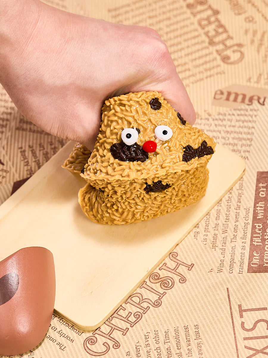 Brown Funny Rectangular Rice Ball Taba Squishy