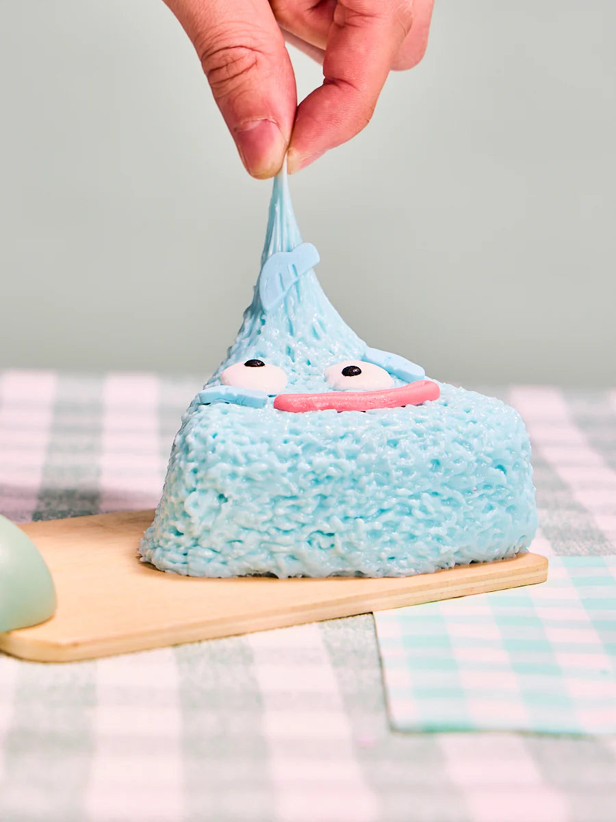 Blue Triangle Funny Face Cake Taba Squishy