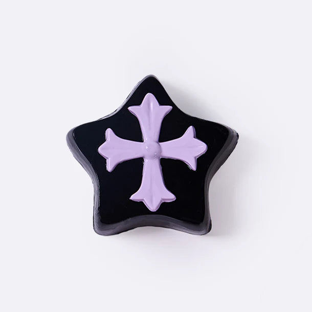 Black Pentagram with Orange Cross Taba Squishy