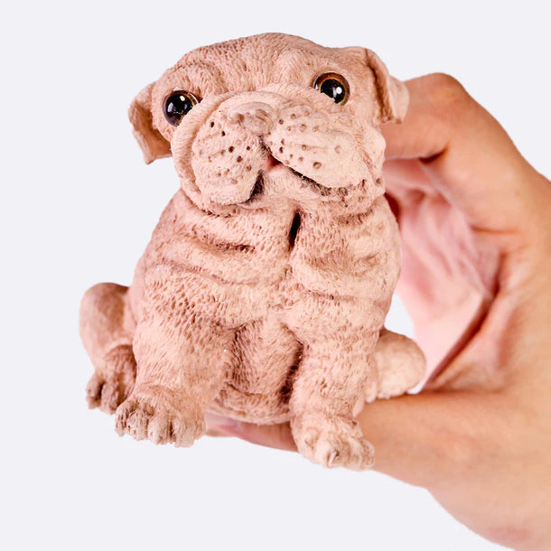 Flocked Brown Shar Pei Taba Squishy