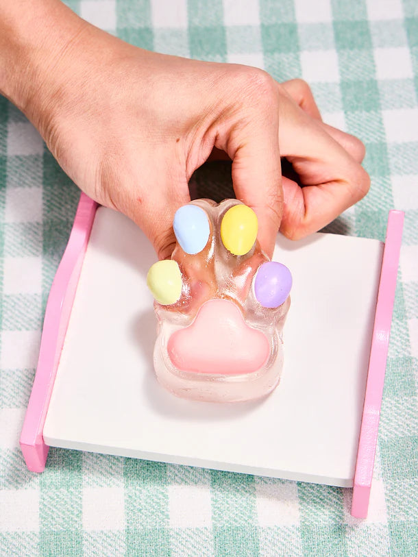 Transparent-colorful Paw Squeeze Toy