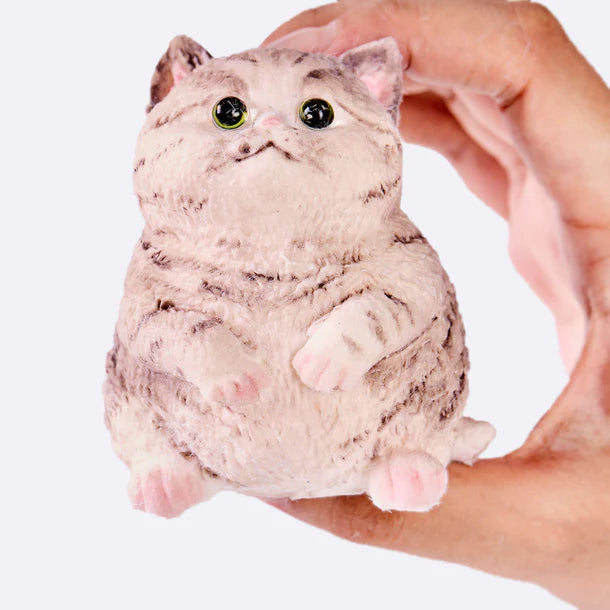 Flocked Brown Cat Taba Squishy