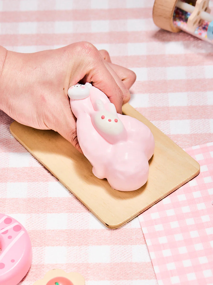 Pink Flower with Bunny Taba Squishy