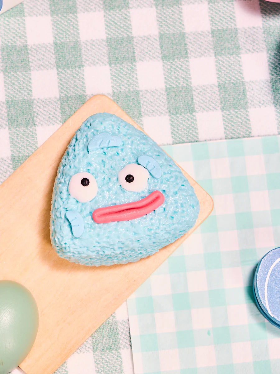 Blue Triangle Funny Face Cake Taba Squishy
