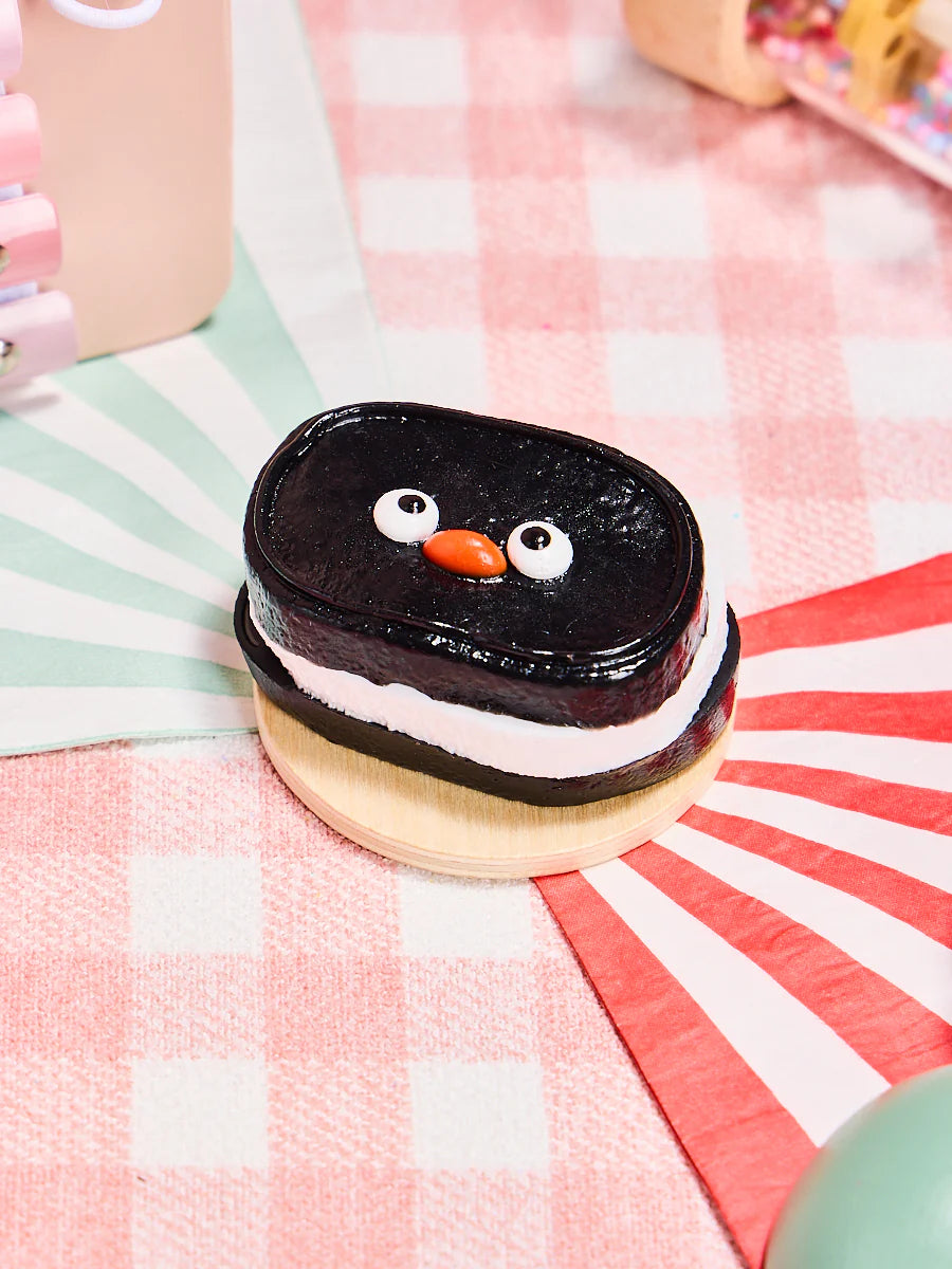 Black-white Sandwich Cookie Taba Squishy