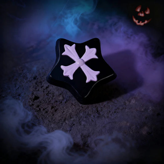 Black Butterfly with Purple Cross Taba Squishy
