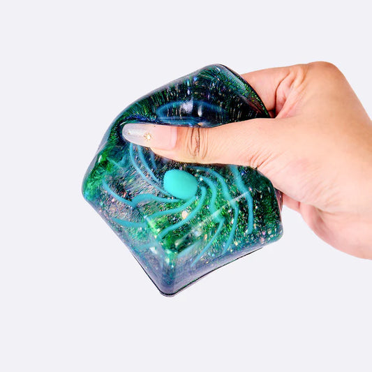 Nested Cyan Space Ice Cube Taba Squishy