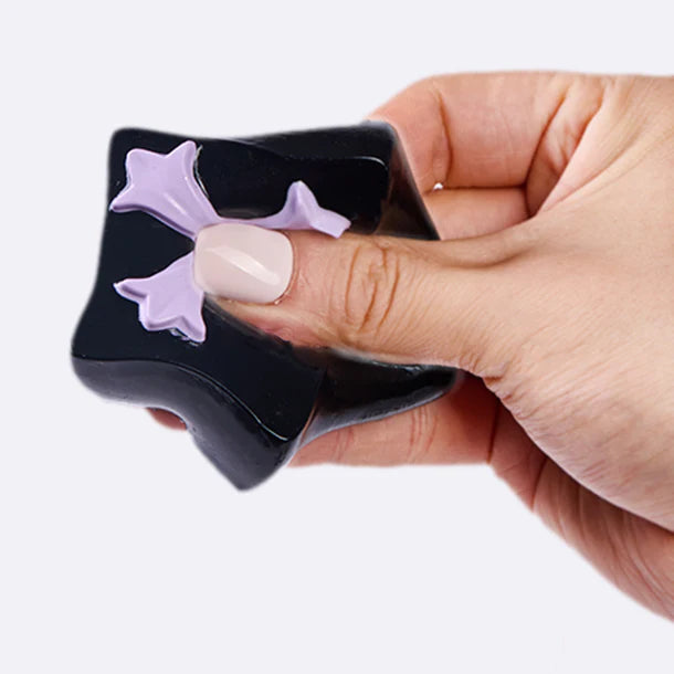 Black Butterfly with Purple Cross Taba Squishy