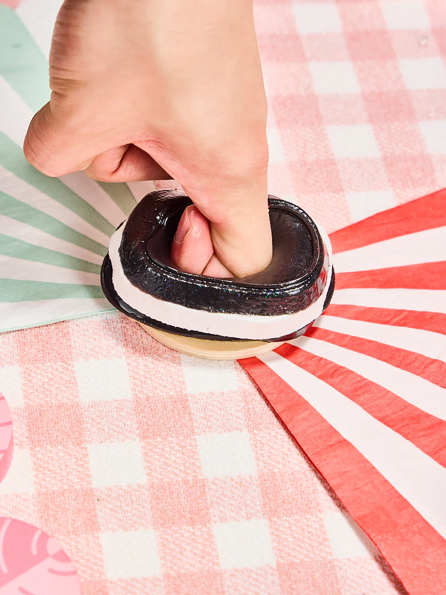 Black-white Sandwich Cookie Taba Squishy