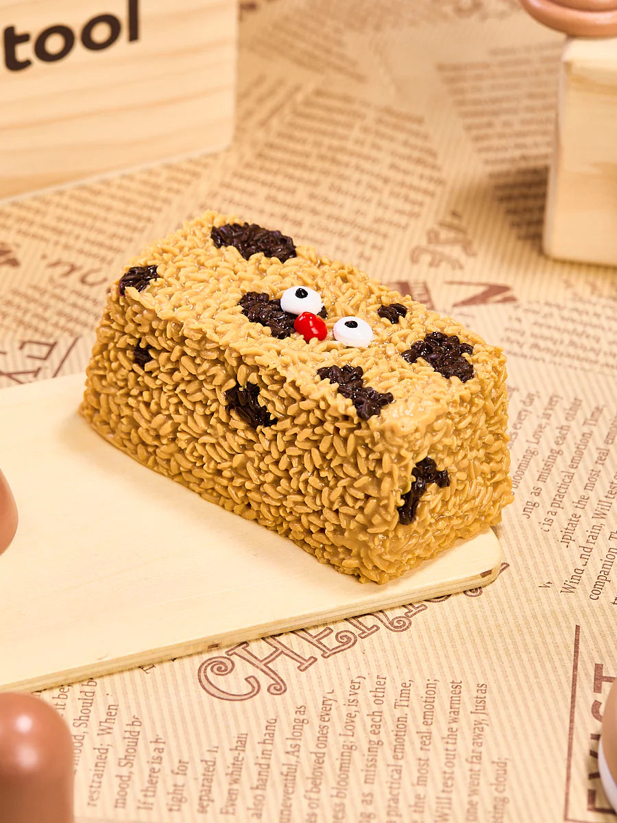 Brown Funny Rectangular Rice Ball Taba Squishy