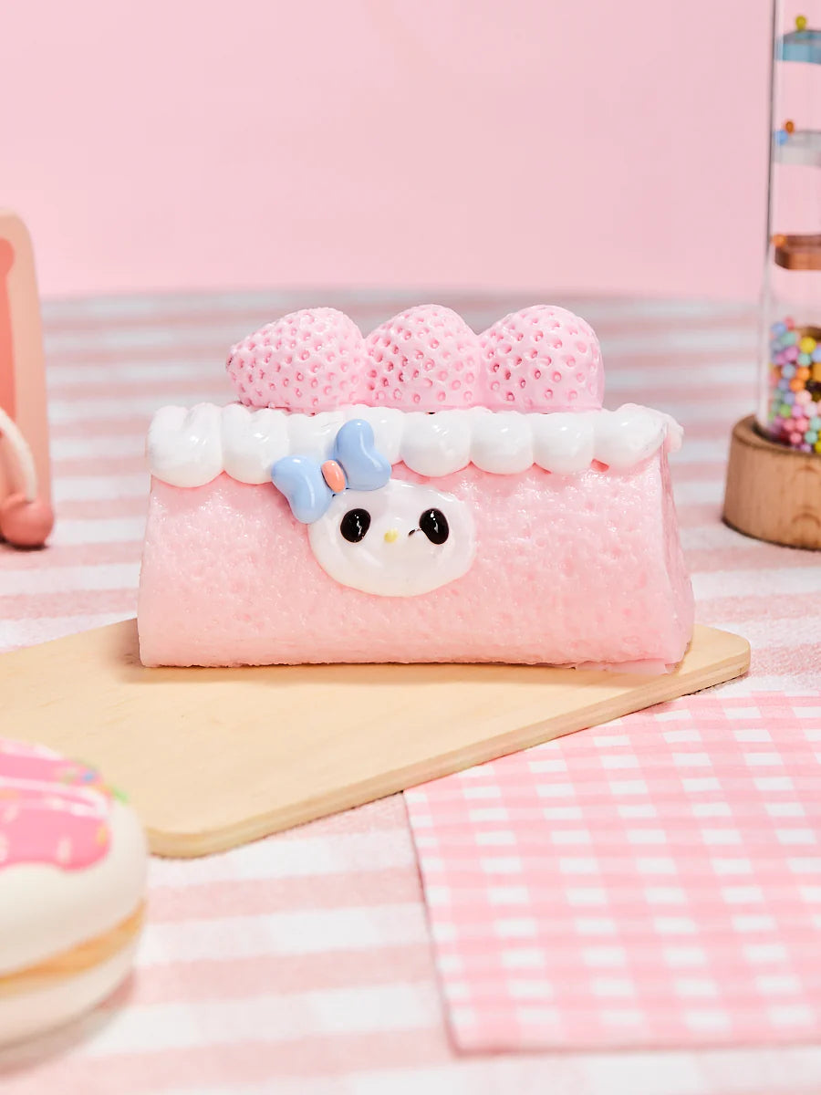 Pink Melody Cake Roll Taba Squishy