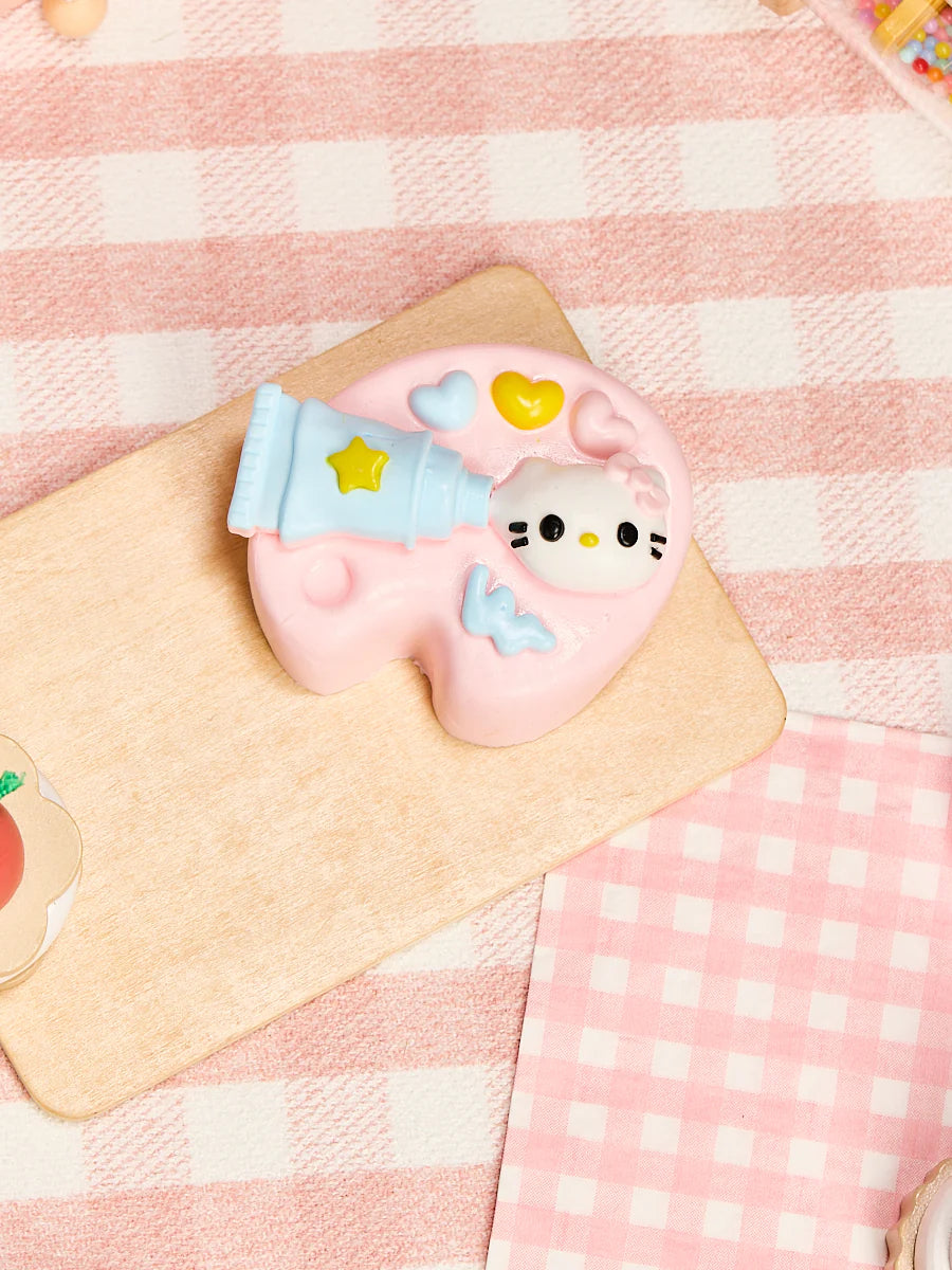 Pink Kitten Paint Tray Taba Squishy