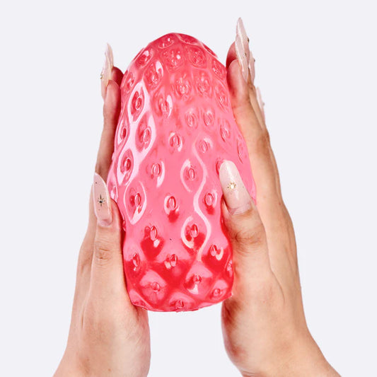 Jumbo Clear-red Strawberry Taba Squishy