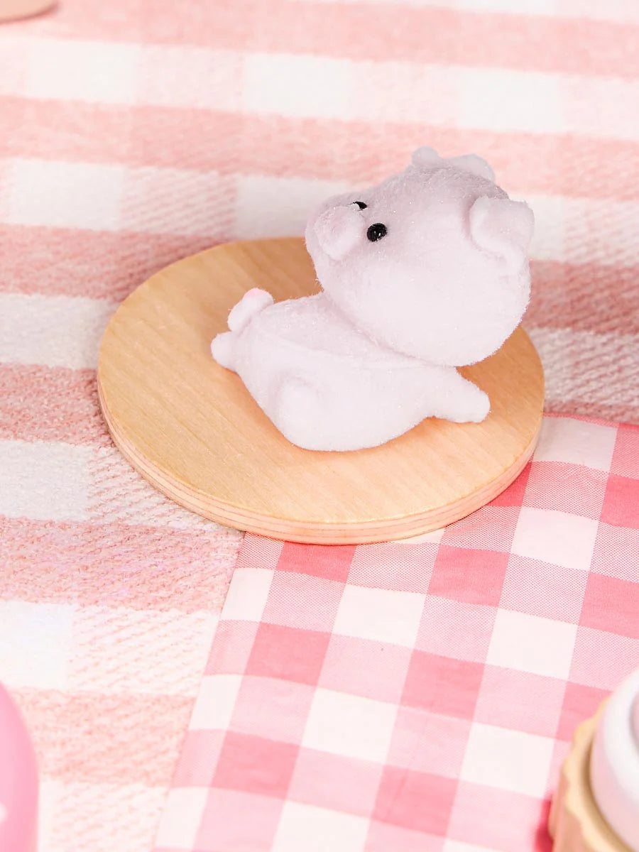 Flocked Mini Pink Pig Taba Squishy