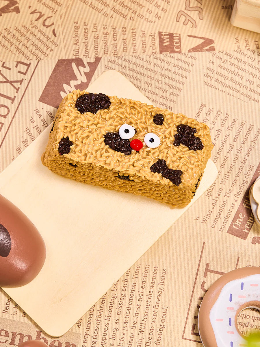 Brown Funny Rectangular Rice Ball Taba Squishy