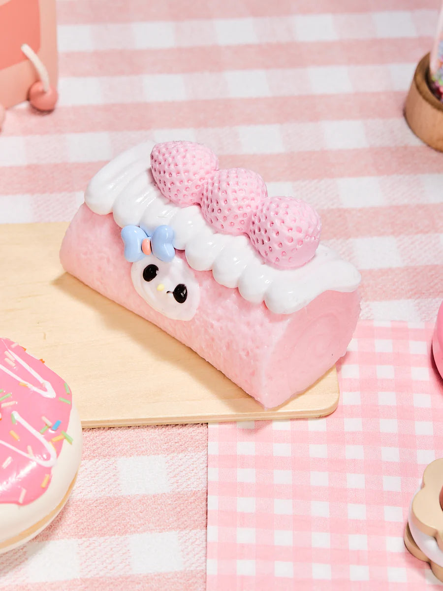 Pink Melody Cake Roll Taba Squishy