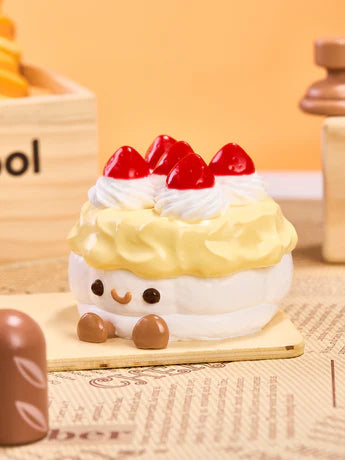 Yellow Strawberry Tart Cake Squeeze Toy
