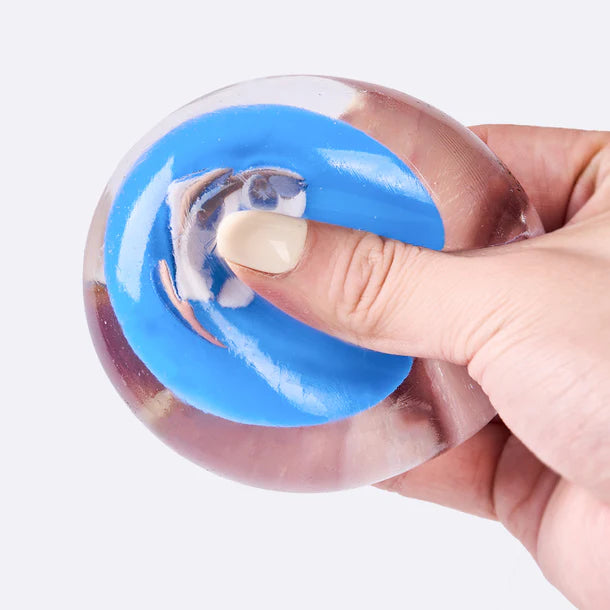 Nested Crystal Blue M&M Taba Squishy