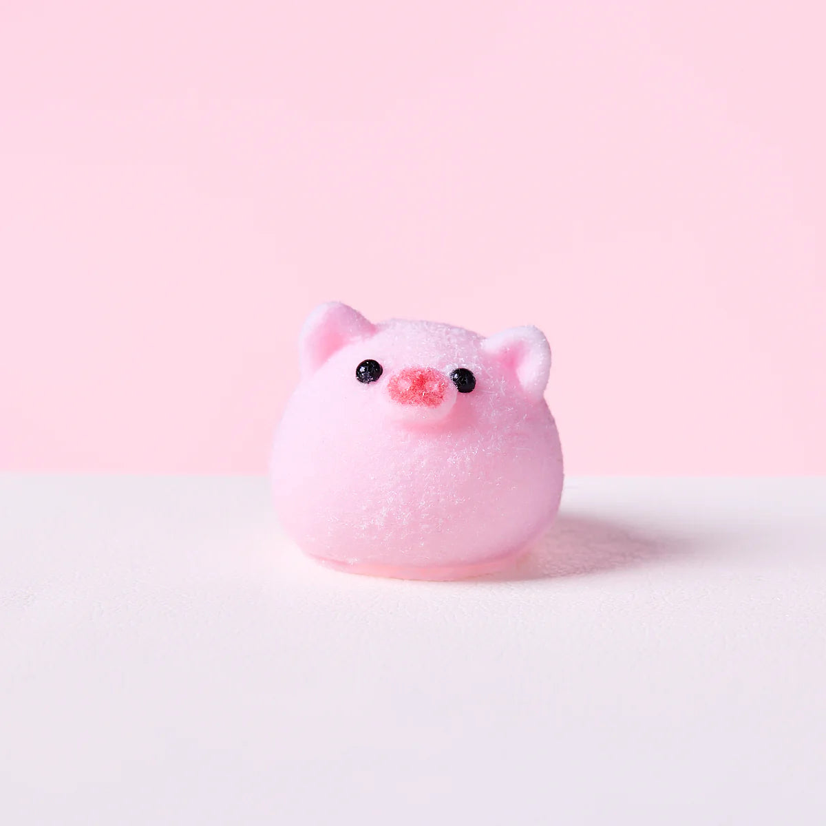 Flocked Mini Pink Pig Ball Taba Squishy