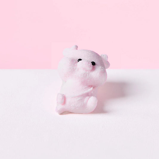 Flocked Mini Pink Pig Taba Squishy