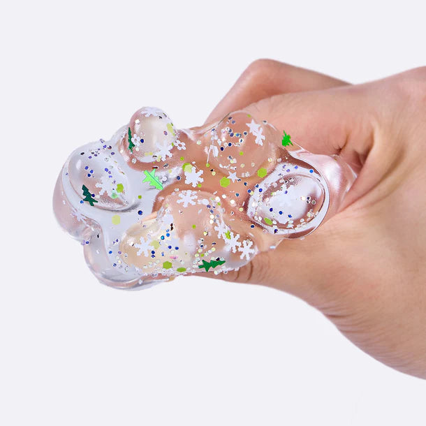 Green Sprinkle Clear Paw Taba Squish