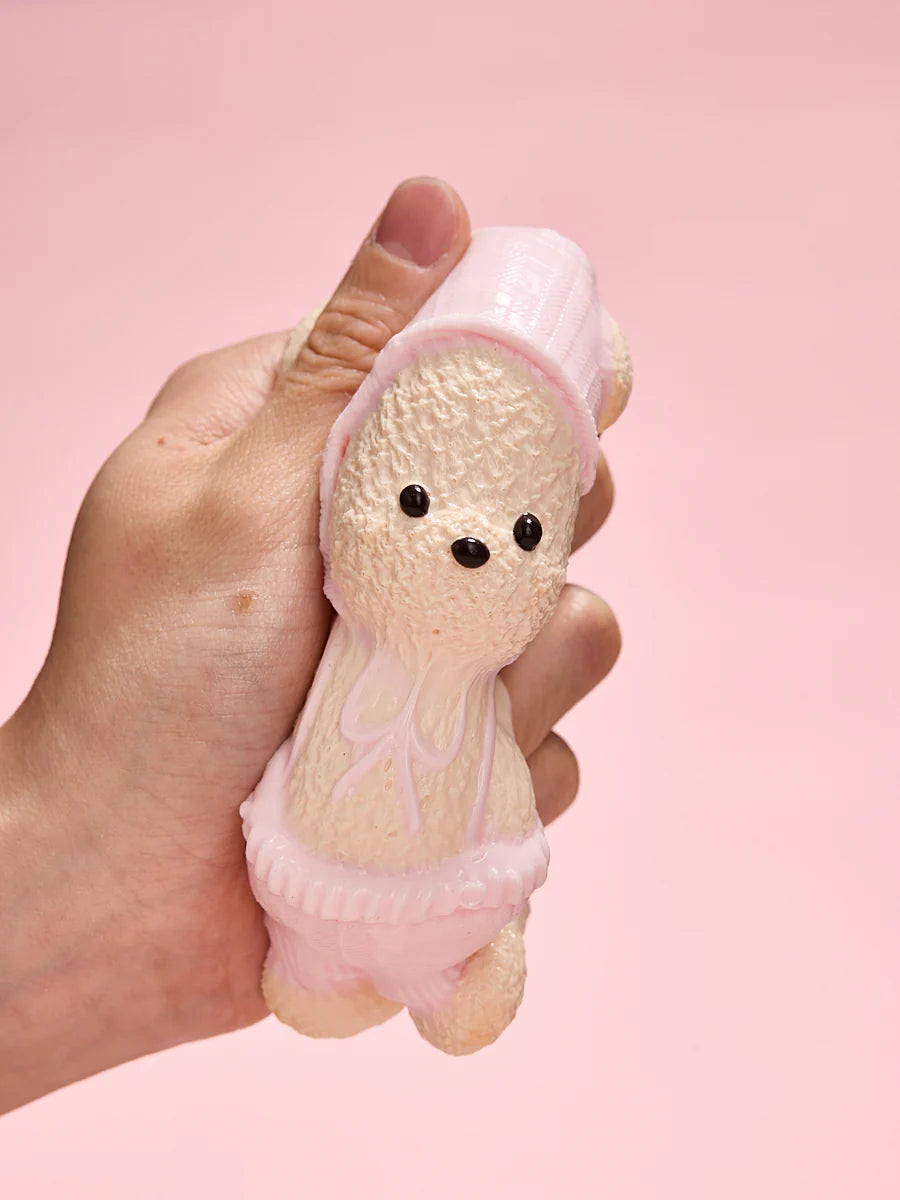 Beige Knitted Bear Taba Squishy