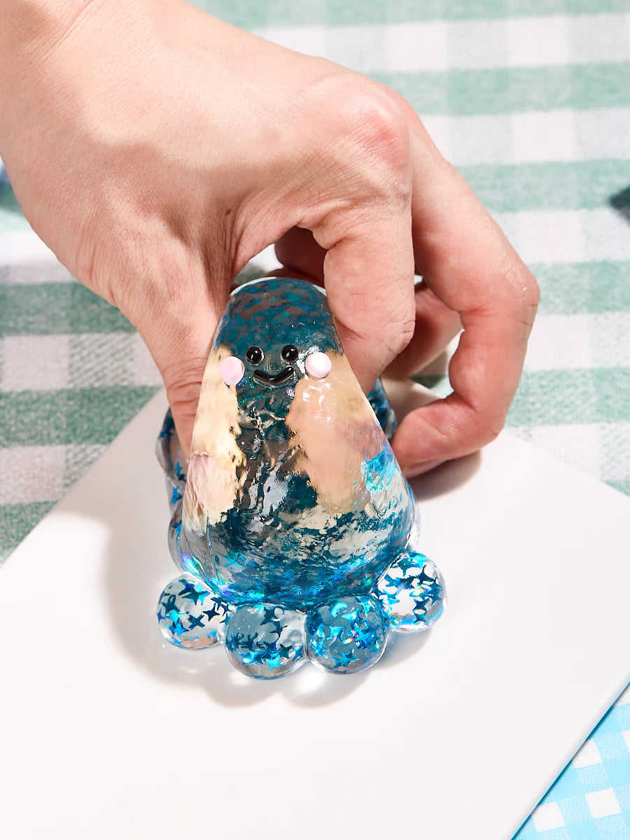 Blingbling Blue Octopus Taba Squishy