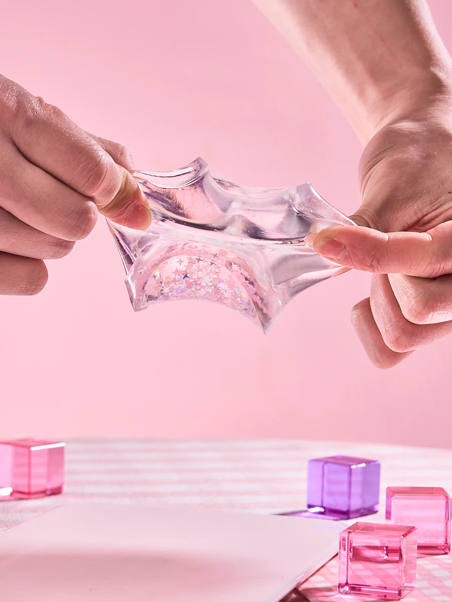Blingbling Pink pudding Taba Squishy