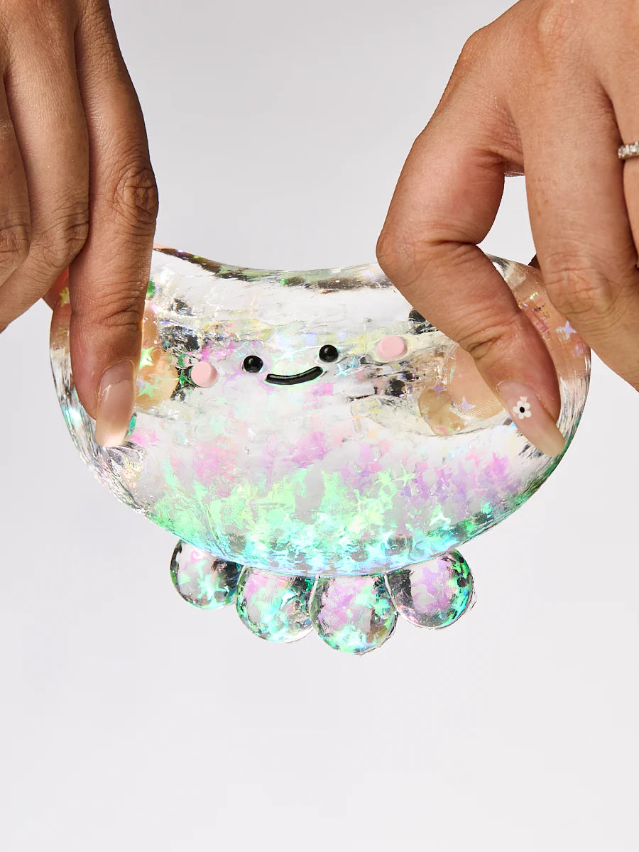 Blingbling Transparent-colorful Octopus Taba Squishy