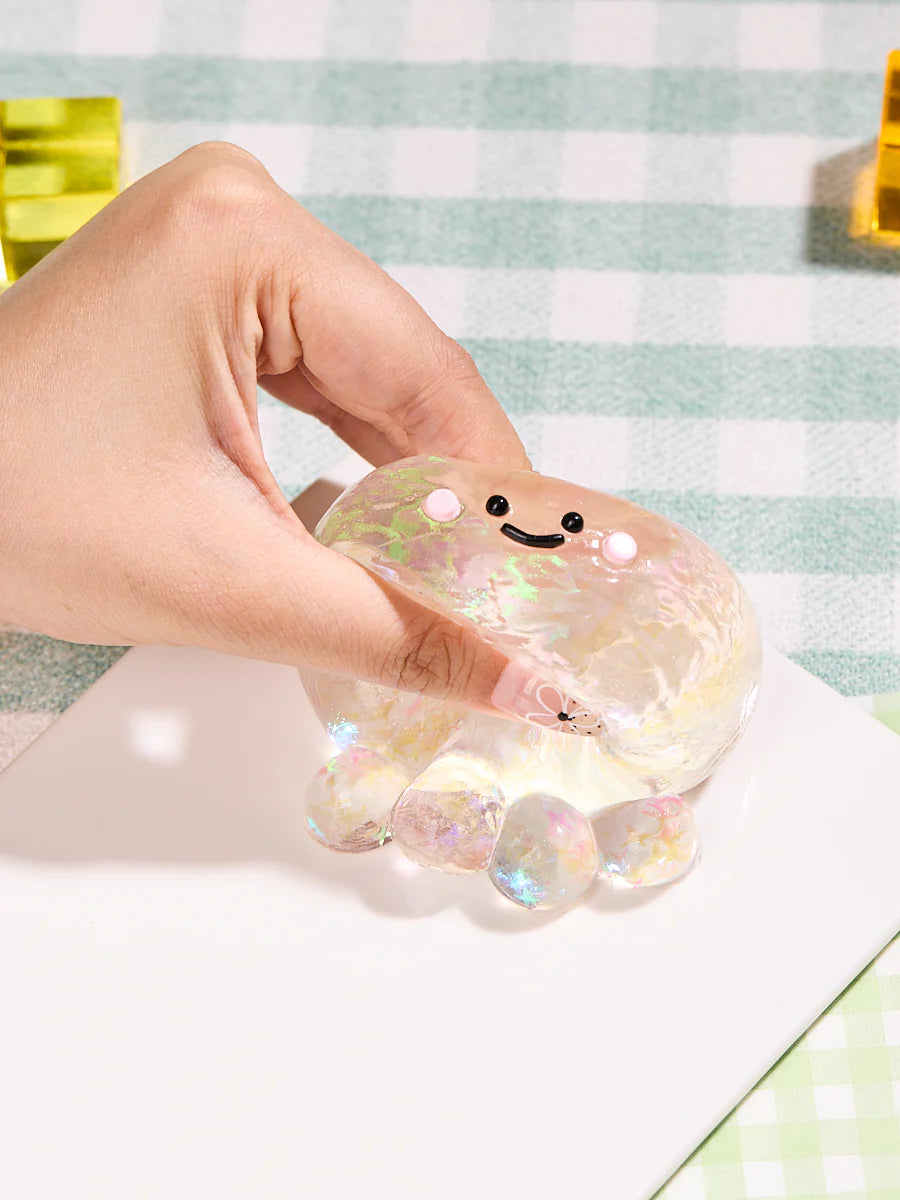 Blingbling Transparent-colorful Octopus Taba Squishy