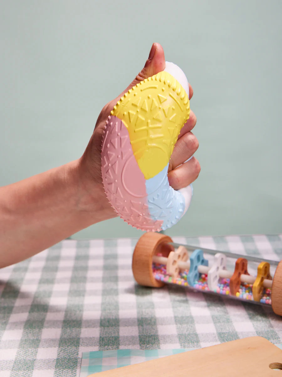 Blue-pink-yellow Cookie Sandwich Taba Squishy