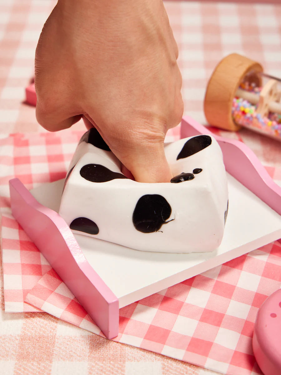 Cowprint Toast Taba Squishy