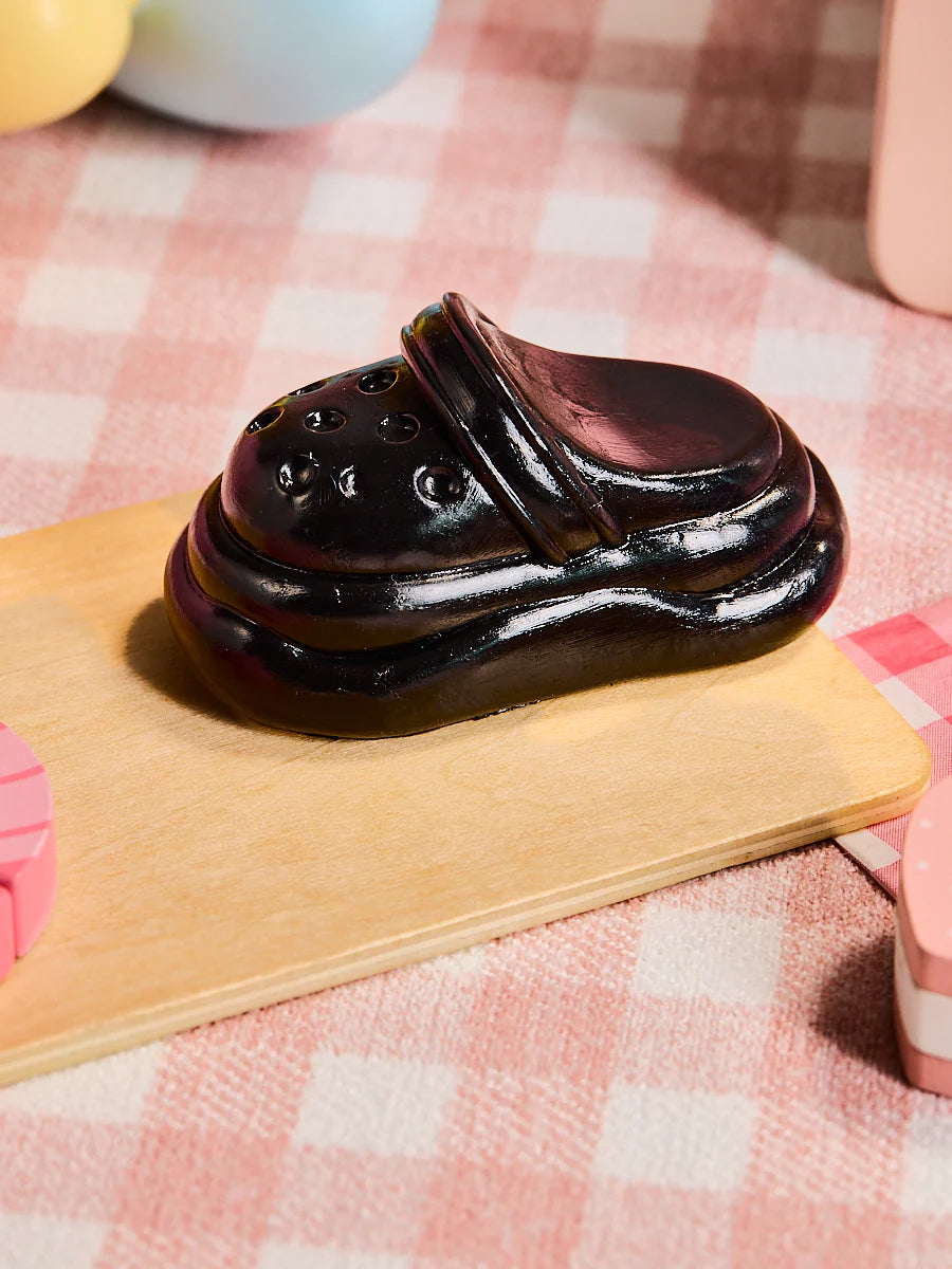 Black Crocs Shoes Bread Taba Squishy