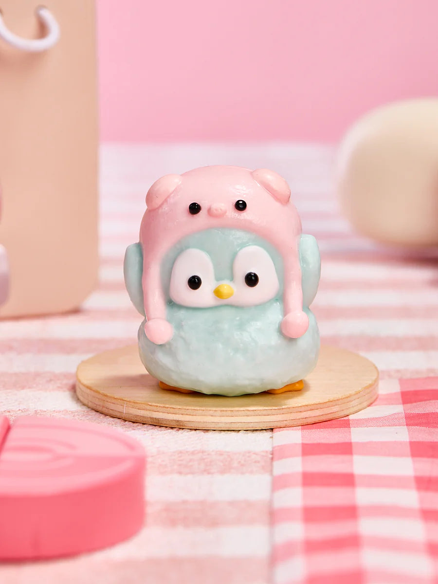 Cute Penguin with Pig Hat Taba Squishy