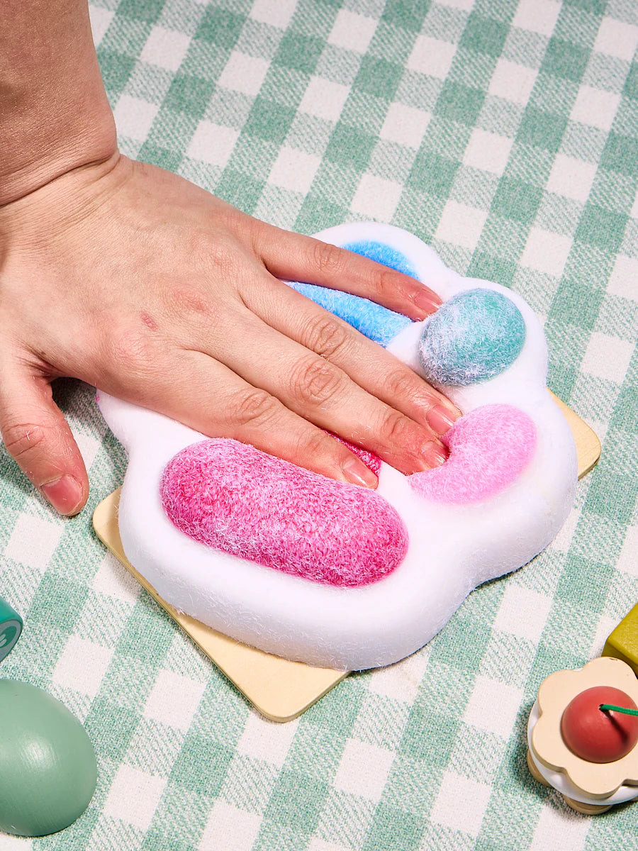 Flocked Big Colorful Paw Taba Squishy