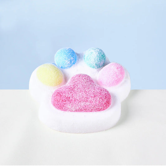 Flocked Big Colorful Paw Taba Squishy