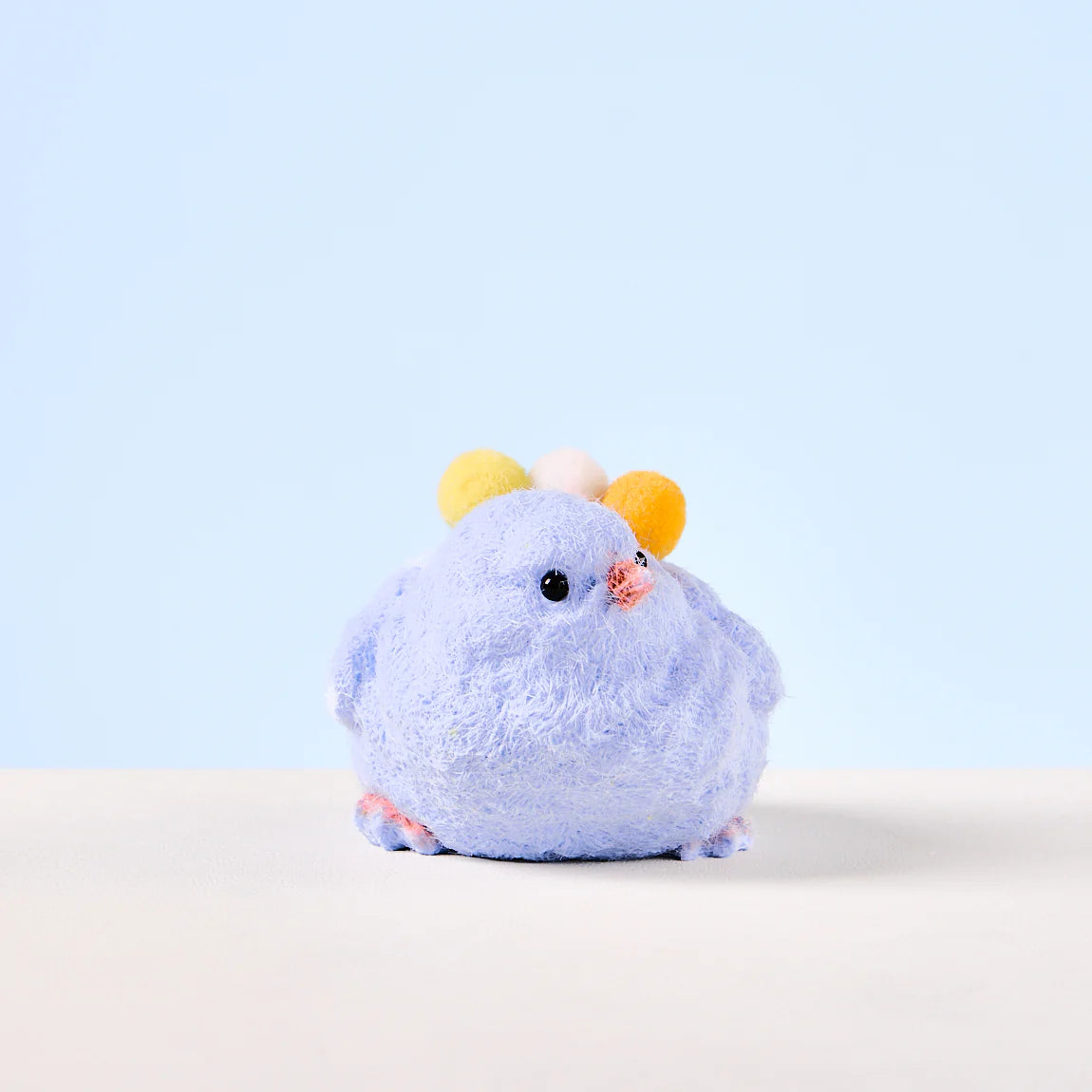 Flocked Blue Chick Taba Squishy