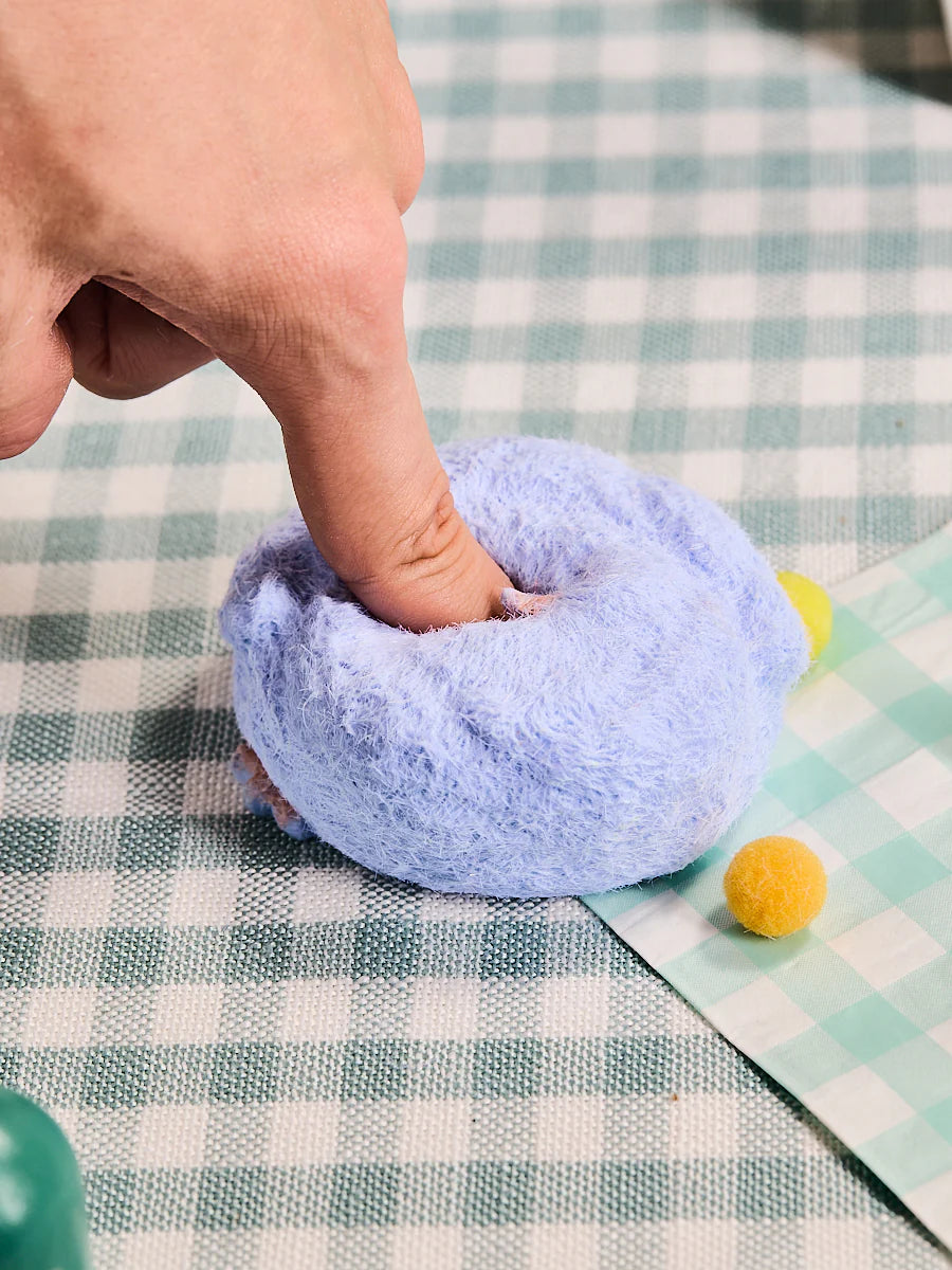 Flocked Blue Chick Taba Squishy